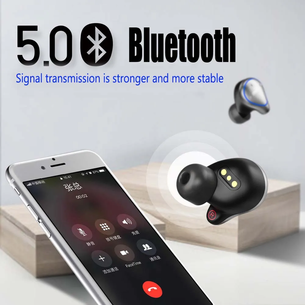 Mifo O5 Bluetooth 5.0 Earphones HIFI Wireless headset Waterproof earplug Built-in Microphone Mini Stereo Sound Earbuds | Электроника