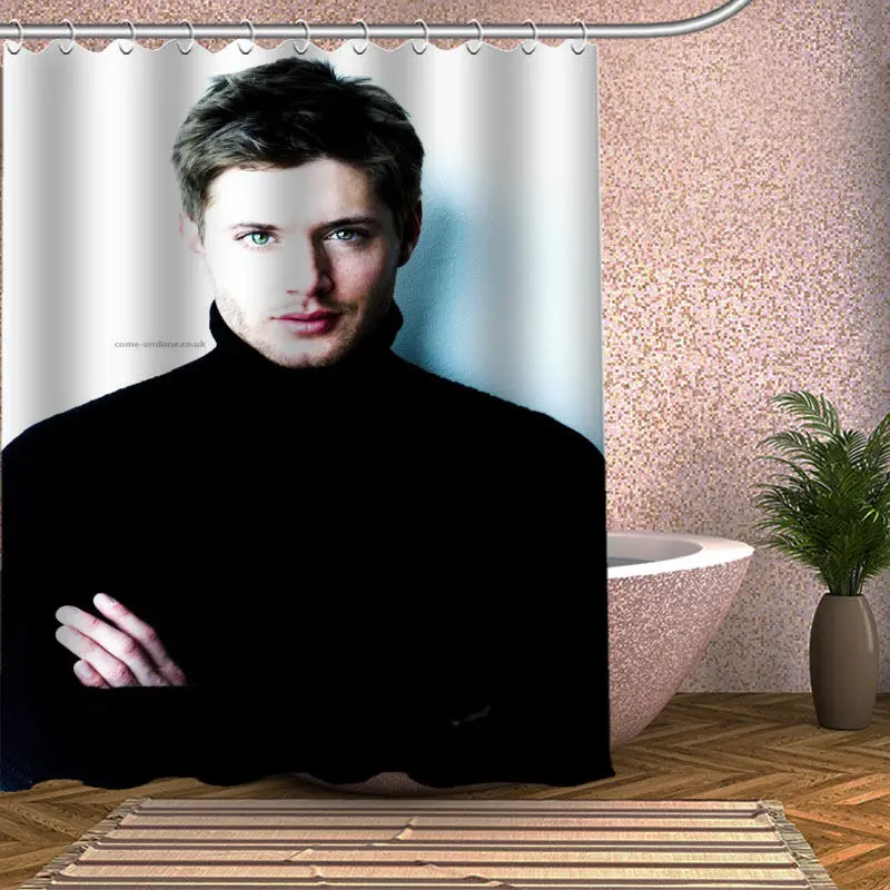 Jensen Ackles Shower Curtain Eco-friendly Modern Fabric polyester Custom Bath Curtains Home Decor | Дом и сад