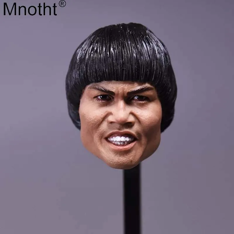

Mnotht Bruce Lee's Classic Head Sculpt Model 1/6 Soldier Toy Eight Two Gold Chinese Kung Fu Star for 12in Action Figure ma