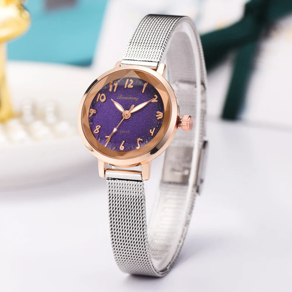 Роскошные модные серебряные повседневные деловые женские и мужские часы простые псевдо каменные весы с