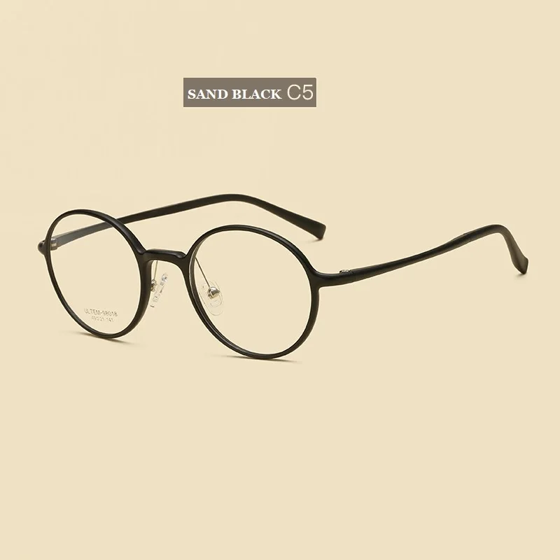 SAND BLACK C5 Ширина-137 новые стальные Женские оправы для очков мужские компьютерные очки близорукость опция фирменные очки оправы женские - Цвет оправы: SAND BLACK C5