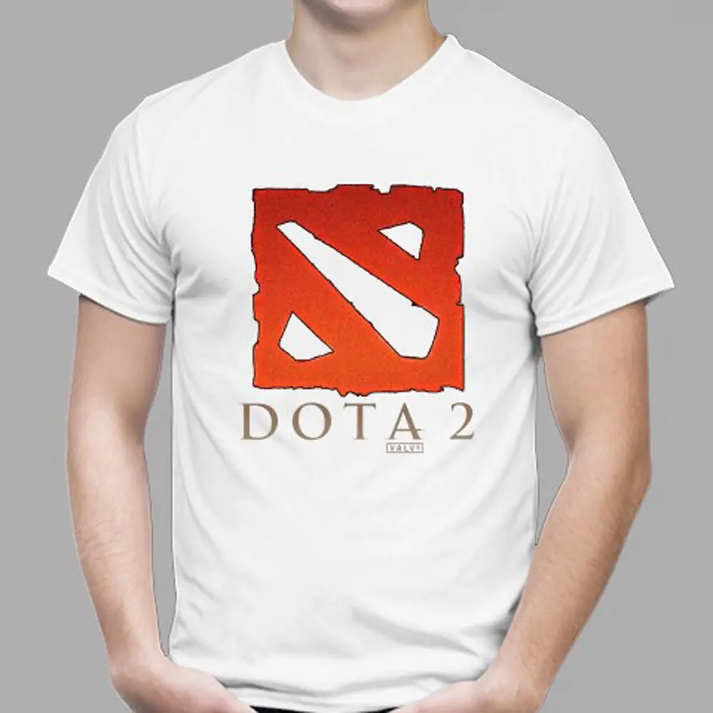 Dota 2 многопользовательская игра Защита древних мужчин белая футболка Размер S-3XL |
