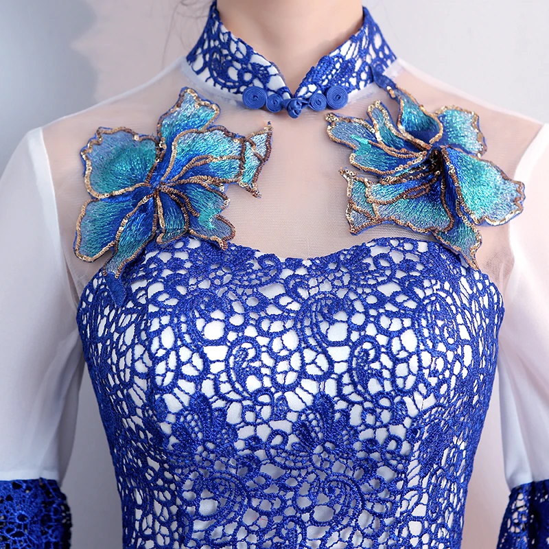 

Chinese Style Wedding Long Cheongsam Retro Sexy Slim Party Evening Dress Marriage Gown Qipao Fashion Lady Clothes Vestido Purple