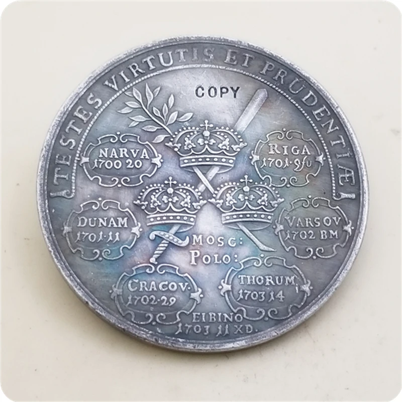 1700-1703 победа Королевского Карла XII из Швеции. Германия нормберг № 18 копия монет