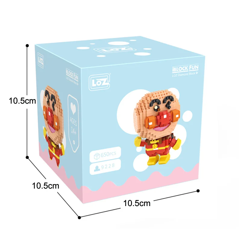 LOZ Anpanman фигурка аниме модель Миниатюрные фигурки блоки игрушки японский анпанмен