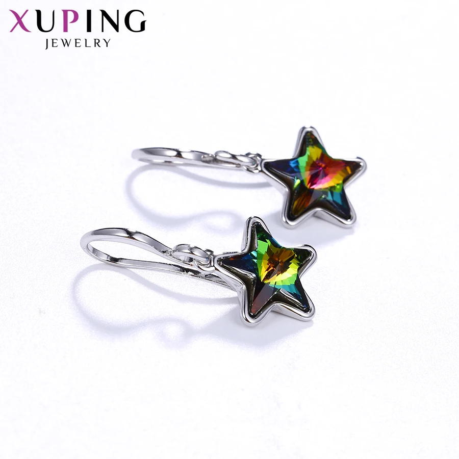 11 серьги в стиле Звезд Xuping Разноцветные кристаллы от Swarovski элегантные ювелирные