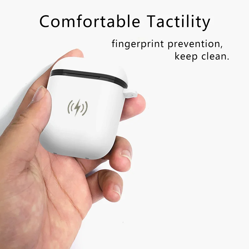Чехол для зарядного устройства Airpods, чехол для беспроводного зарядного устройства QI, чехол для беспроводного зарядного устройства Airpods, чехол для зарядного устройства Airpods