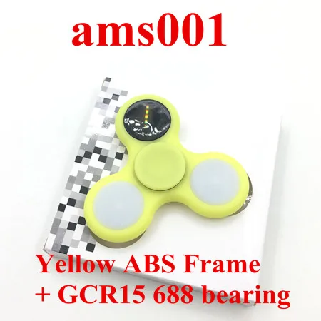 1pc Yellow 1 шт. Красочный Блестящий ABS вращающийся ручной Спиннер с графическими узорами антистрессовый пластиковый Спиннер для снятия ручных спиннеров для детей - Цвет: 1pc Yellow
