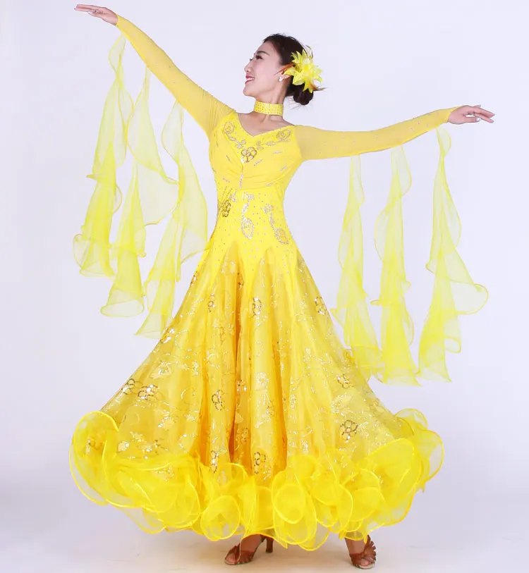 

Skybule Ballroom Dress Costume Sale Ballroom Dance Skirts Newest Design Woman Modern Waltz Tango standard Competition Dress