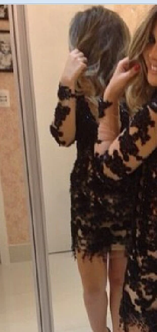 Новый Сексуальный Стиль V-образным Вырезом С Длинным Рукавом Спинки Короткие