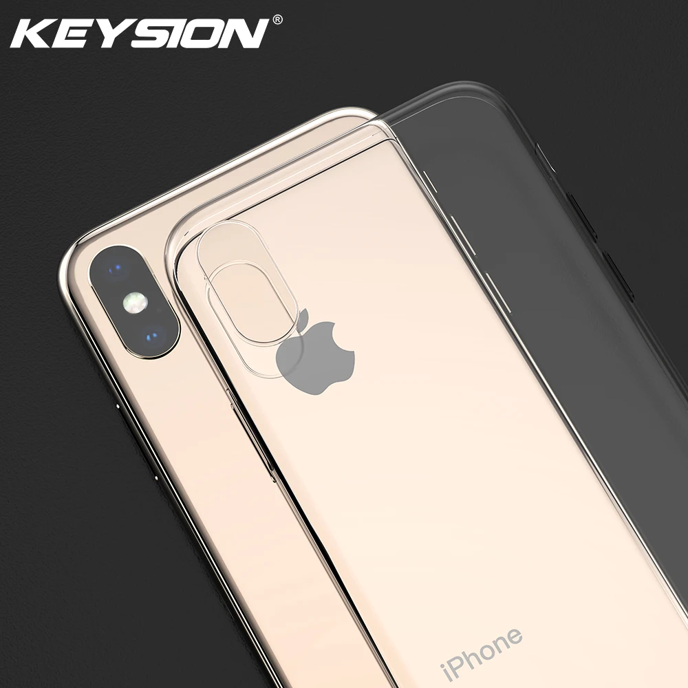 KEYSION ультратонкий прозрачный мягкий чехол из ТПУ для iPhone XS Max XR X тонкий