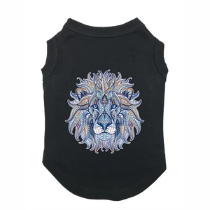 Blue lion clothing  Printed T-Shirts Pet Puppy Clothes Shirts Tee Polyester Clothes Tank Tees Top for All Seasons Hot sale