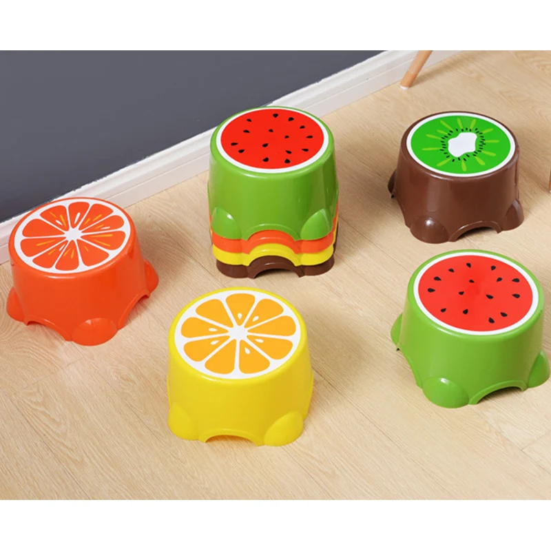 Простой Модный маленький фруктовый пластиковый детский табурет милый Детская