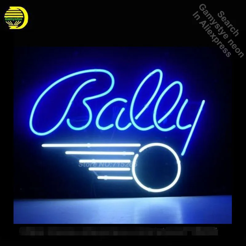 Bally Pinball Game Neon Sign Recreation Game Room Wall Handcraft Neon Bulbs Glass Tube Store Display Commercial Lamp Lamp Anime