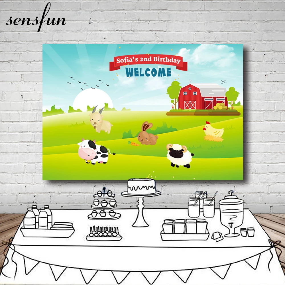 Sensfun фермерский фон для фотосъемвечерние на день рождения с именем заказ фоны