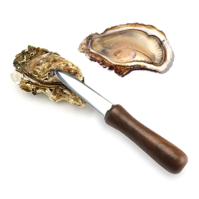 Утилита деревянная ручка устричный нож острый Окантованный Shucker Shell нож для устриц инструмент