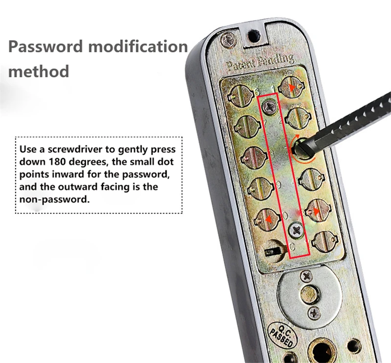 Mechanical Password Door Lock For Home Office Bedroom Furniture Door Locks Security Electronic Induction Password Key Dual Use
