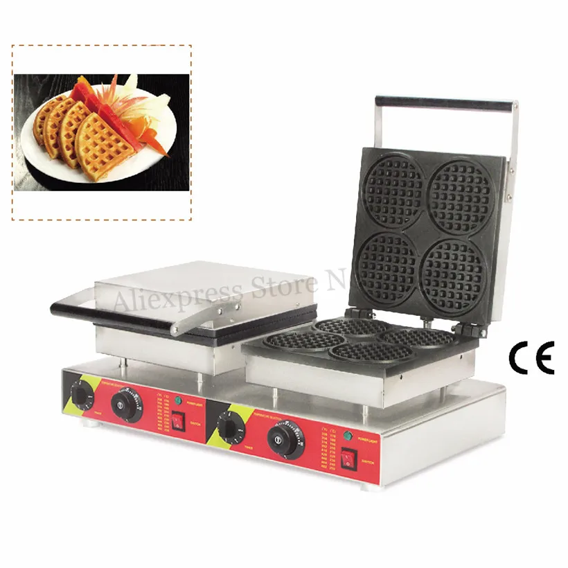 Commercial Waffle Machine Nonstick Molds Double Heads Baker 220V/110V 1500W+1500W Various Styles | Бытовая техника