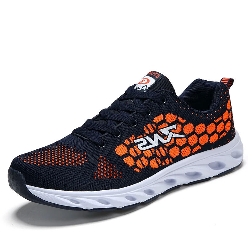 2017 Spring/Summer Men Running Shoes Luxury Brand Walking Sneakers Breathable Athletic Gym Blue/Red Original Sport Trainer | Спорт и