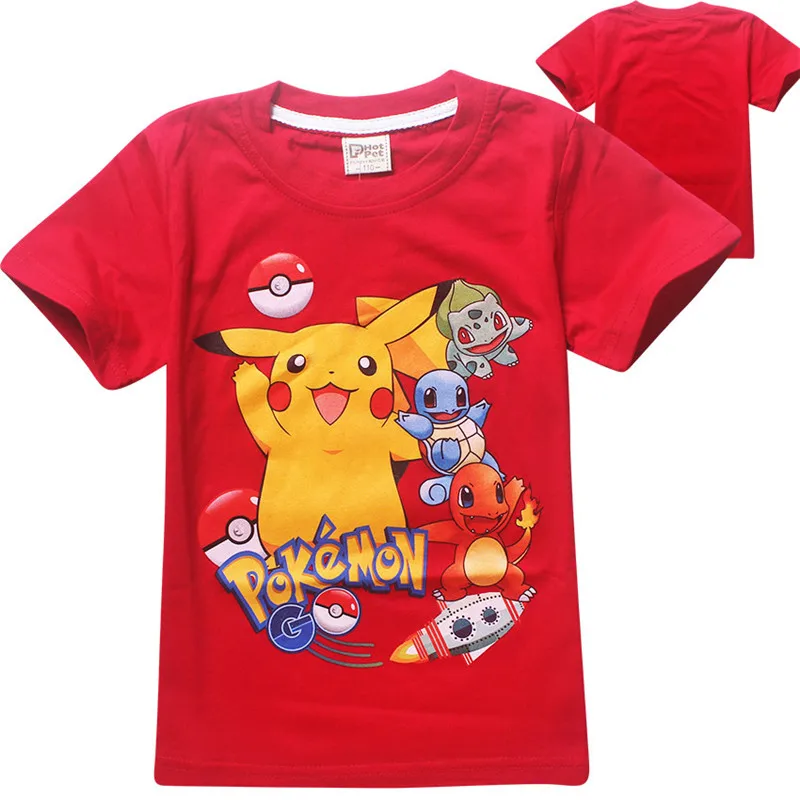 Детская футболка летние топы pokemon go team Футболки одежда для мальчиков Футболка