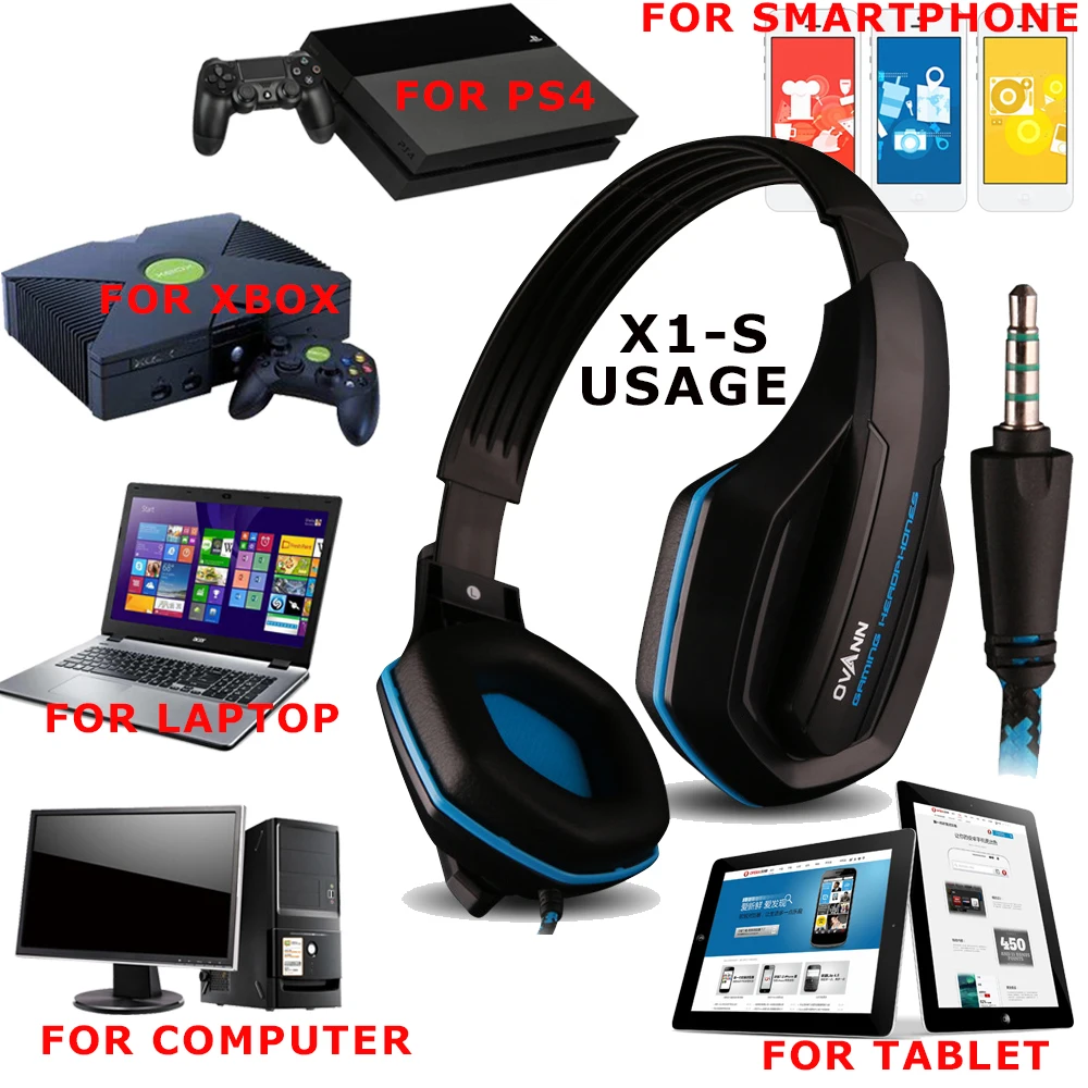 X1-S, 3,5 мм, Легкая Стерео гарнитура с шумоподавлением для PS4, игровая гарнитура, наушники для игр, геймеров, для playstation 4, xbox ONE, ПК