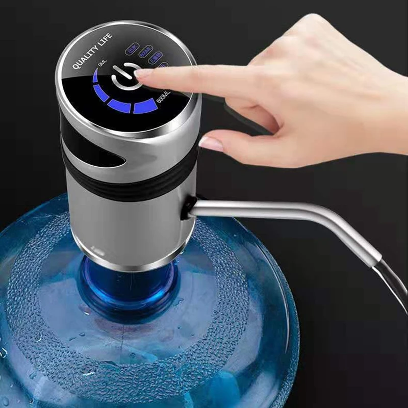 Automatic Electric Water Pump Button Dispenser Gallon Bottle Drinking Switch For Pumping Device Silver Grey |