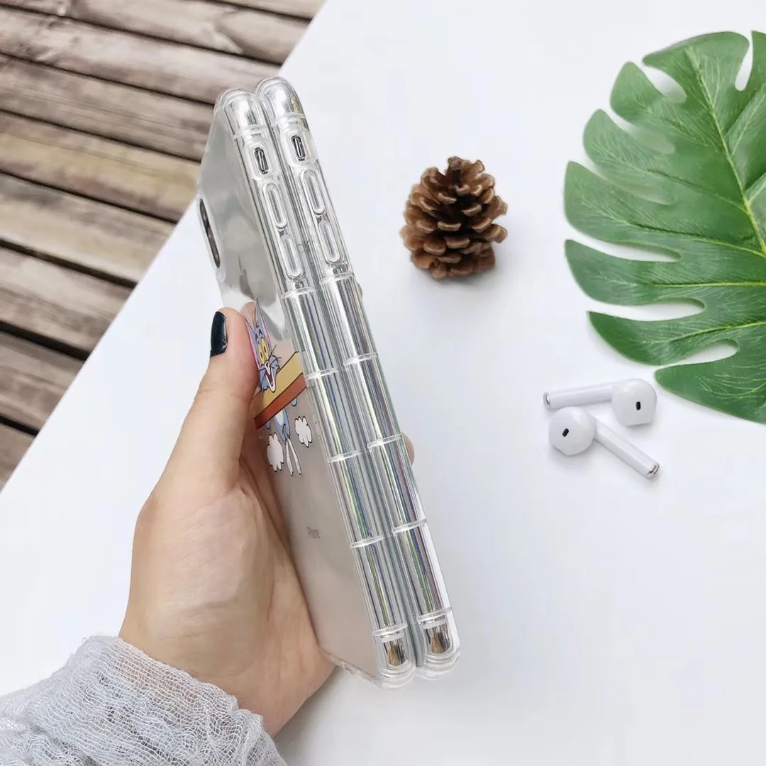 Прозрачный чехол для телефона из ТПУ с милым рисунком Тома Джерри Apple iPhone X 10 XS Max Xr