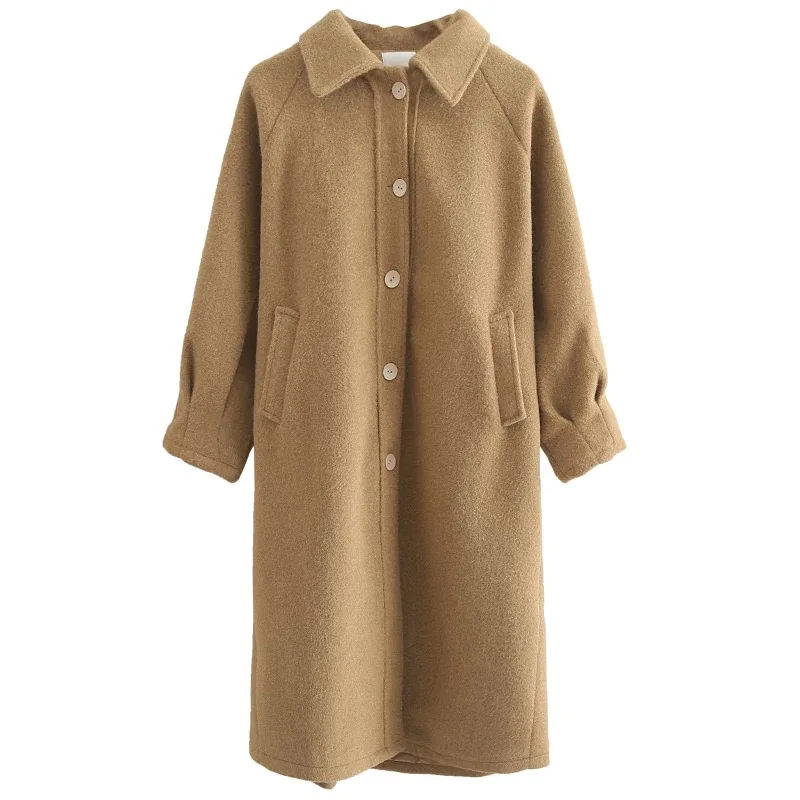 

2019 New Hot Sale Winter Women Elegant Wool Coat Female Fashion Vintage Loose Single Breasted Blend Cashmere Cardigan Jacket B93