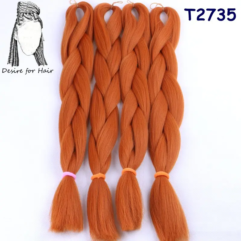 Desire for hair, 5 пачек, 24 дюйма, 80 г, 90 цветов, Жаростойкие синтетические огромные косички для наращивания волос, для небольших закрученных косичек - Цвет: #31