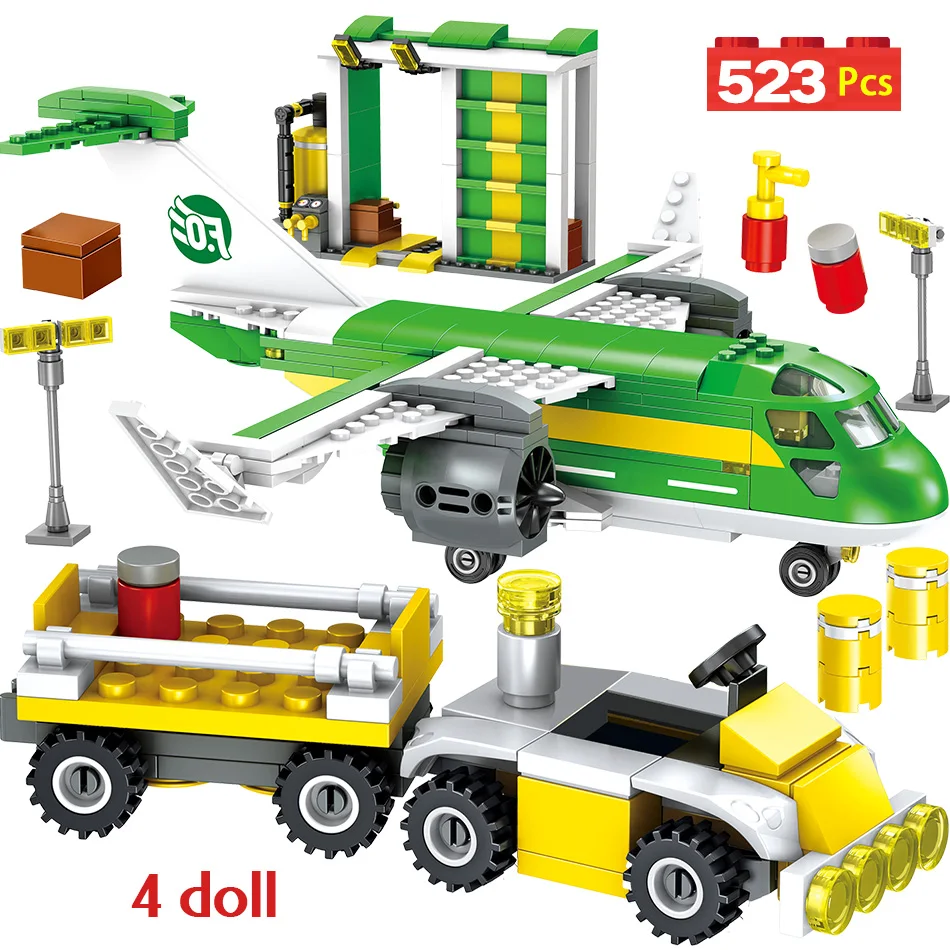 523 шт аэропорт серии кирпичи совместимые Technic город грузовой самолет