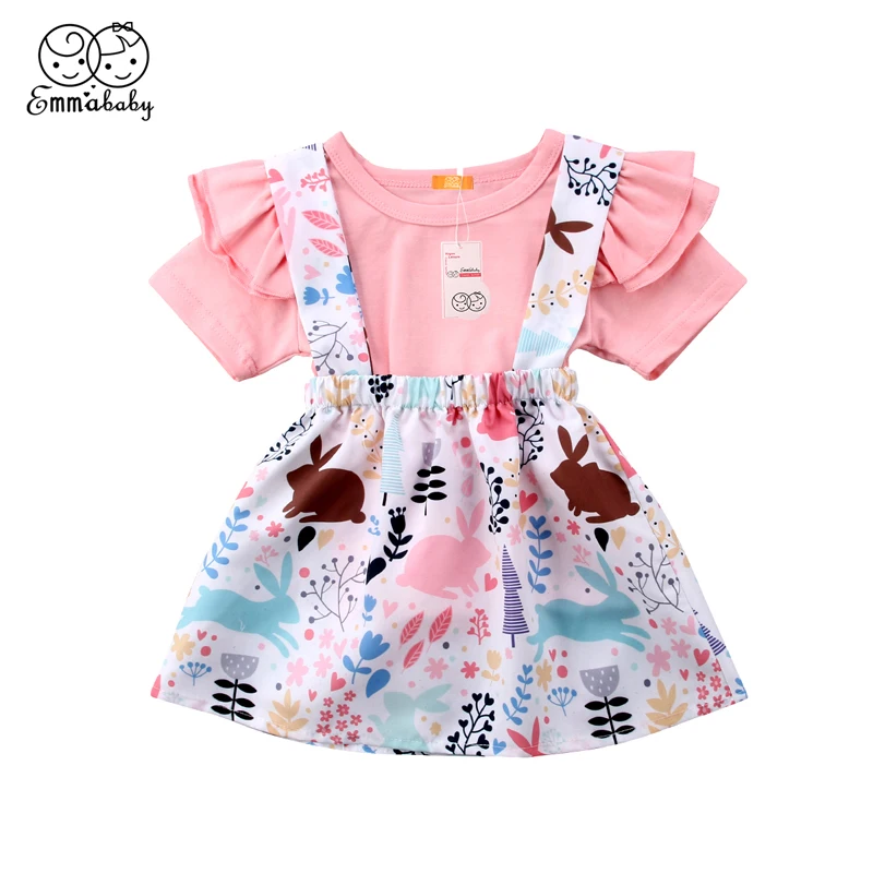 2 шт. детские футболки с рукавами-лепестками и цветочным принтом | Мать ребенок