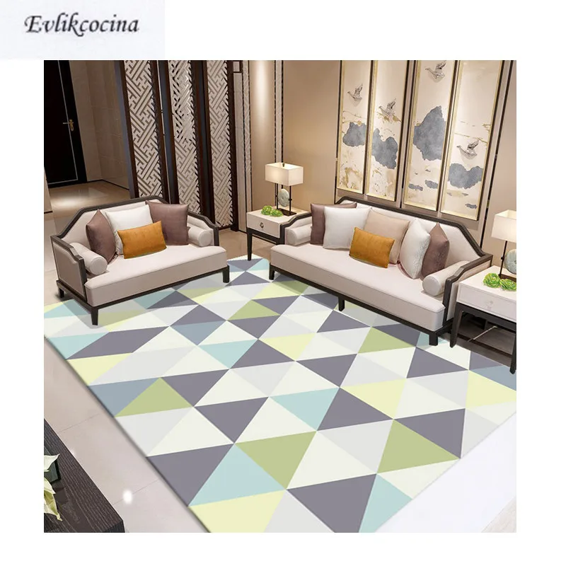 

Free Shipping European Rectangle Carpet Room Area Rug Floor Mat For Living Room Bedroom Geometric Tapete Para Sala Alfombra