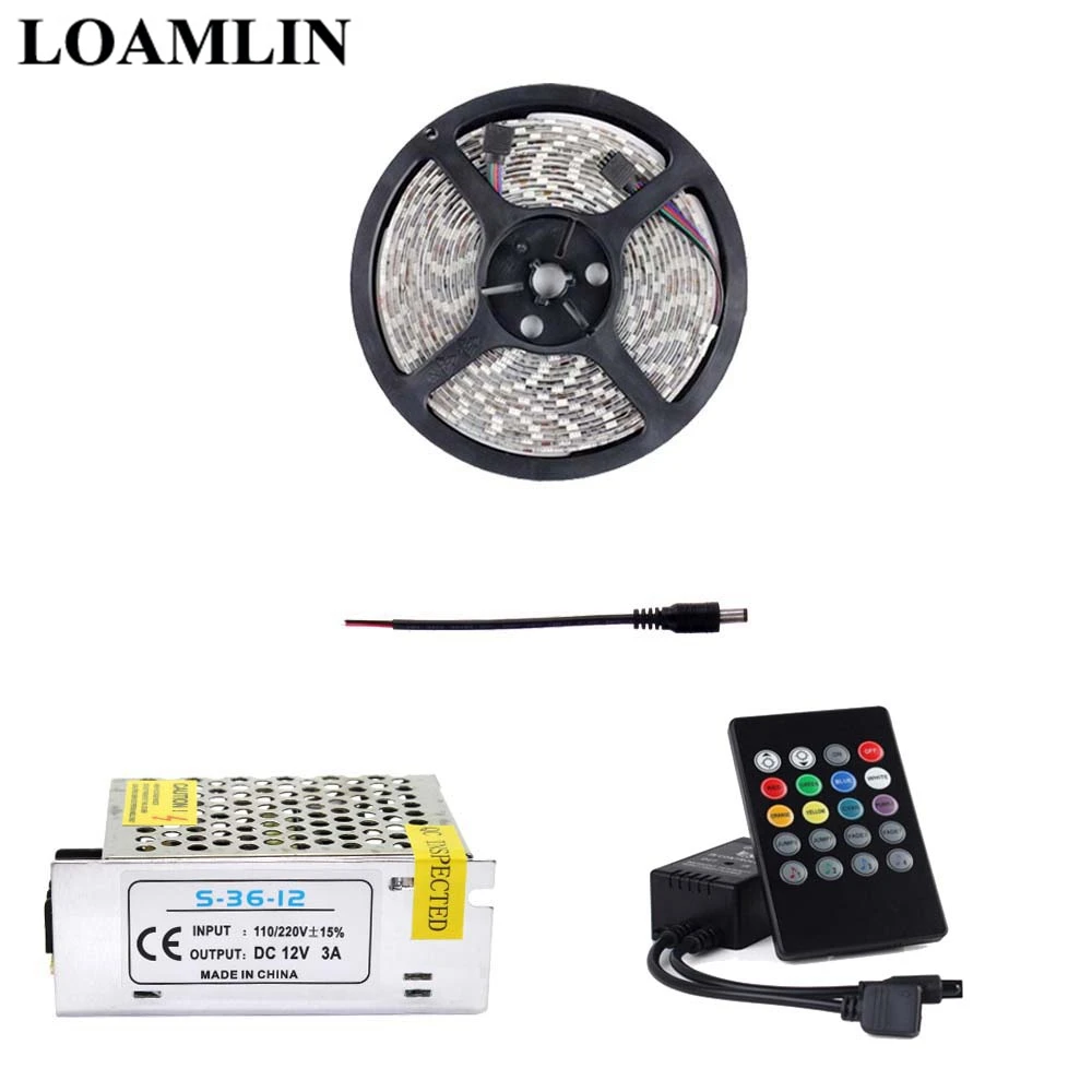 Светодиодный светильник SMD2835/3528 RGB гибкий с 20 клавишами дистанционного