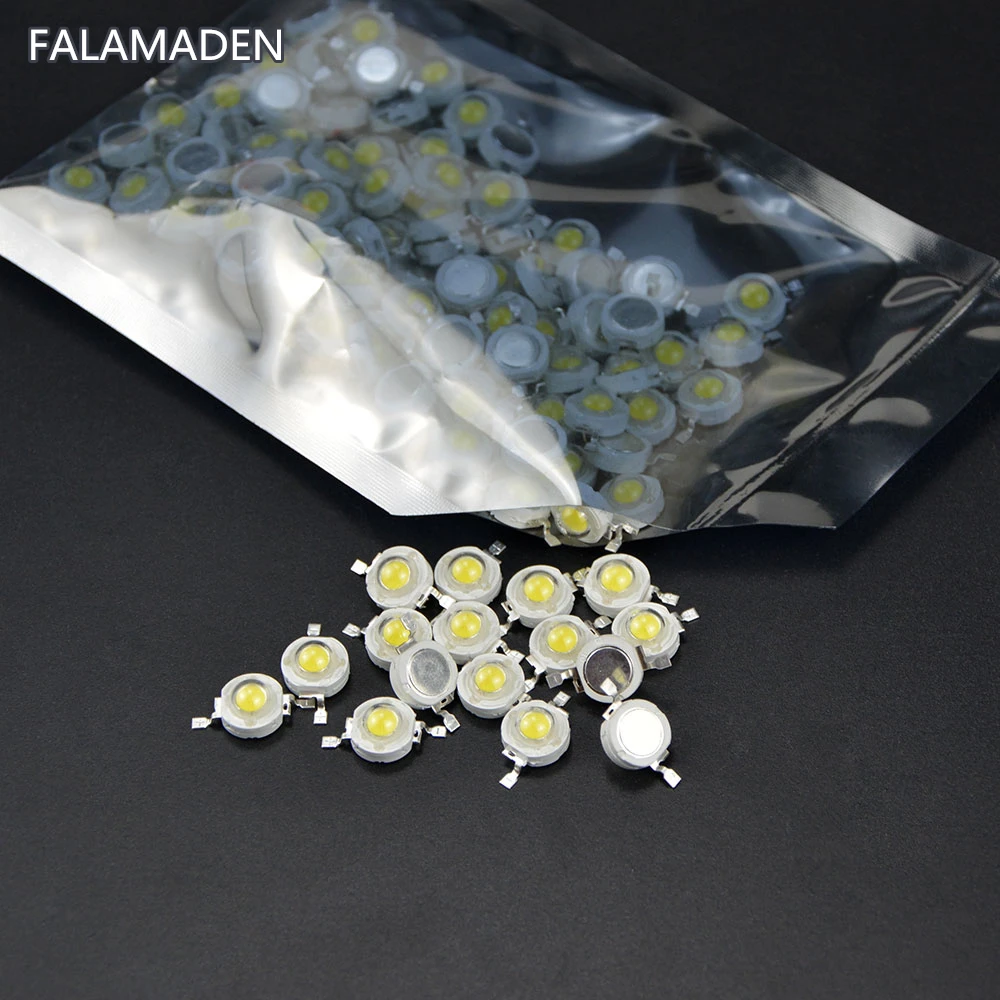 20-100 шт. светодиодный чип COB 1 Вт 3 2-3 6 В вход 100-220лм Мини Диод SMD для DIY прожектор