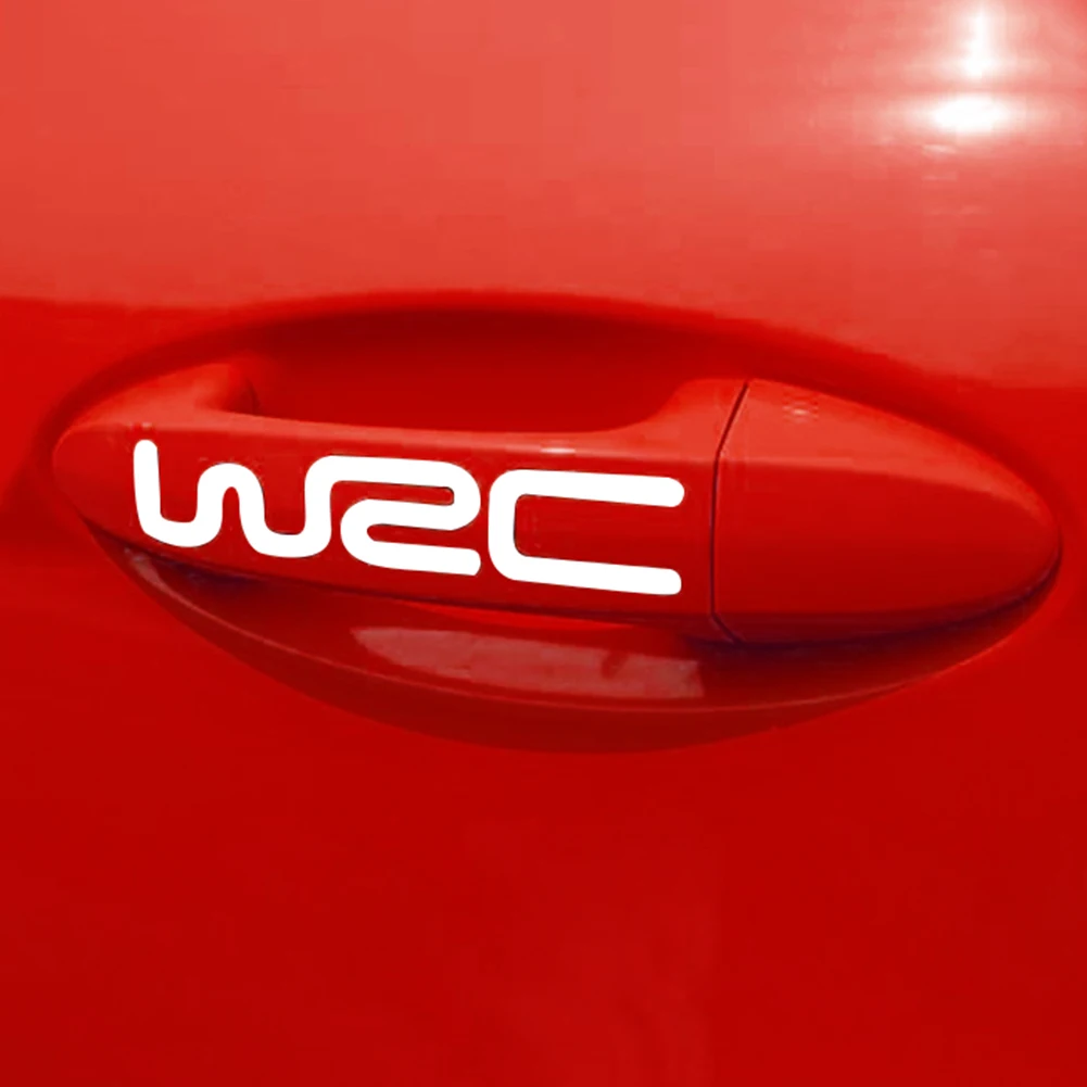 4 шт./компл. автомобильные дверные ручки наклейки самоклеящиеся WRC письмо