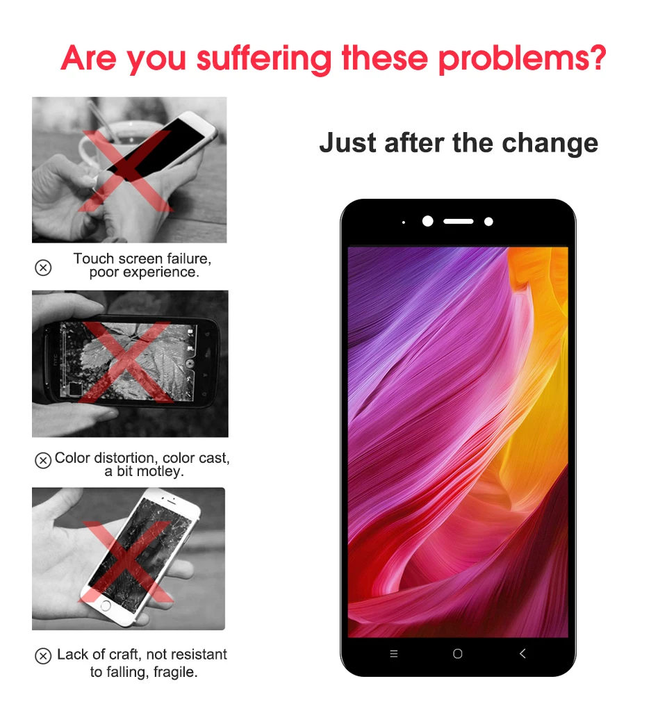 Дисплей для Xiaomi Redmi Примечание 5A/Note 5A Prime lcd сенсорный экран дигитайзер с рамкой Y1/Y1 Lite Черный Белый