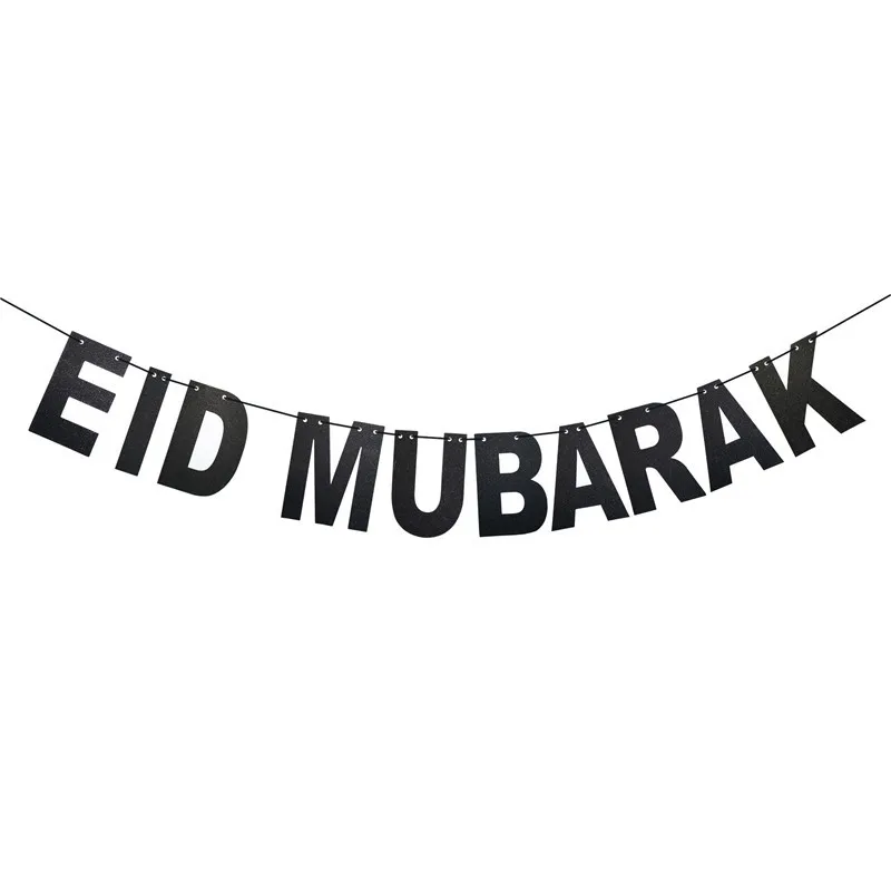 Смешанные золотые конфетти EID MUBARAK воздушные шары Рамадан Eid украшения серебряный гелиевый баллон для мусульманских Eid вечерние воздушные шары - Цвет: 1pcs banner