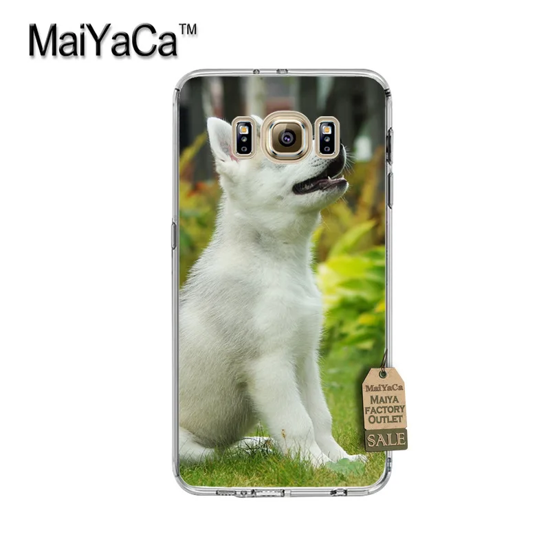 MaiYaCa Хаски щенок мягкий прозрачный ТПУ чехол для телефона аксессуары Samsung gaxlay s5 s6