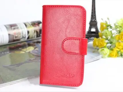 RED Роскошный кошелек из искусственной кожи для Prestigio MUZE G5 LTE PSP5522DUO, чехол-сумка с подставкой, держатель для карт, винтажный Стильный чехол - Цвет: RED