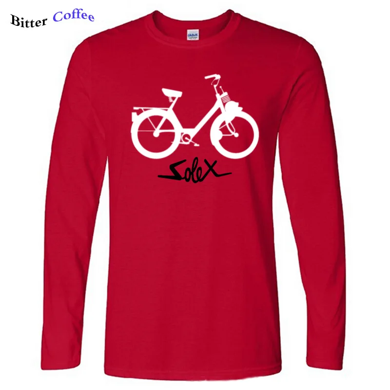 5 Осенняя мужская футболка Velo Solex Homme Youngtimer винтажная велосолекс Cyclo Мужская футболка с принтом и круглым вырезом футболки - Цвет: 5