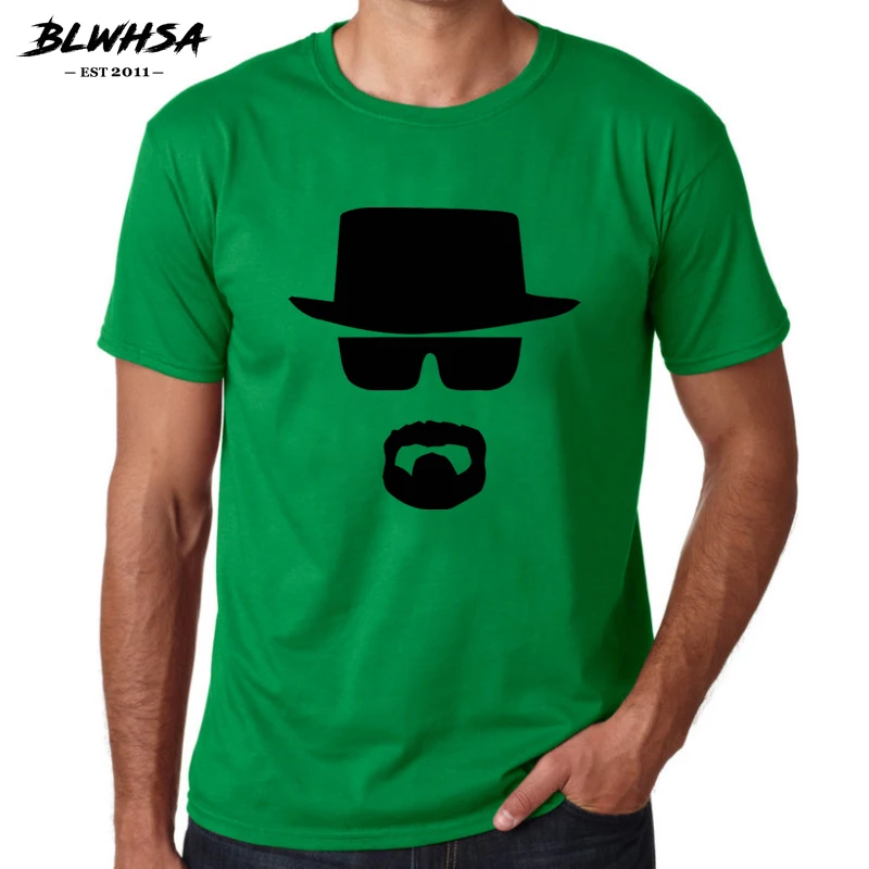 BLWHSA Breaking Bad Heisenberg, забавная Мужская футболка, высокое качество, хлопок, Круглый ворот, короткий рукав, модные, с принтом, мужские футболки