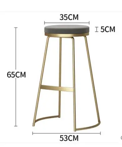 Nordic Iron Art Household Bar Chair Modern Simple Bar Chair High Stand Bar Chair Bar Chair Beauty Bench