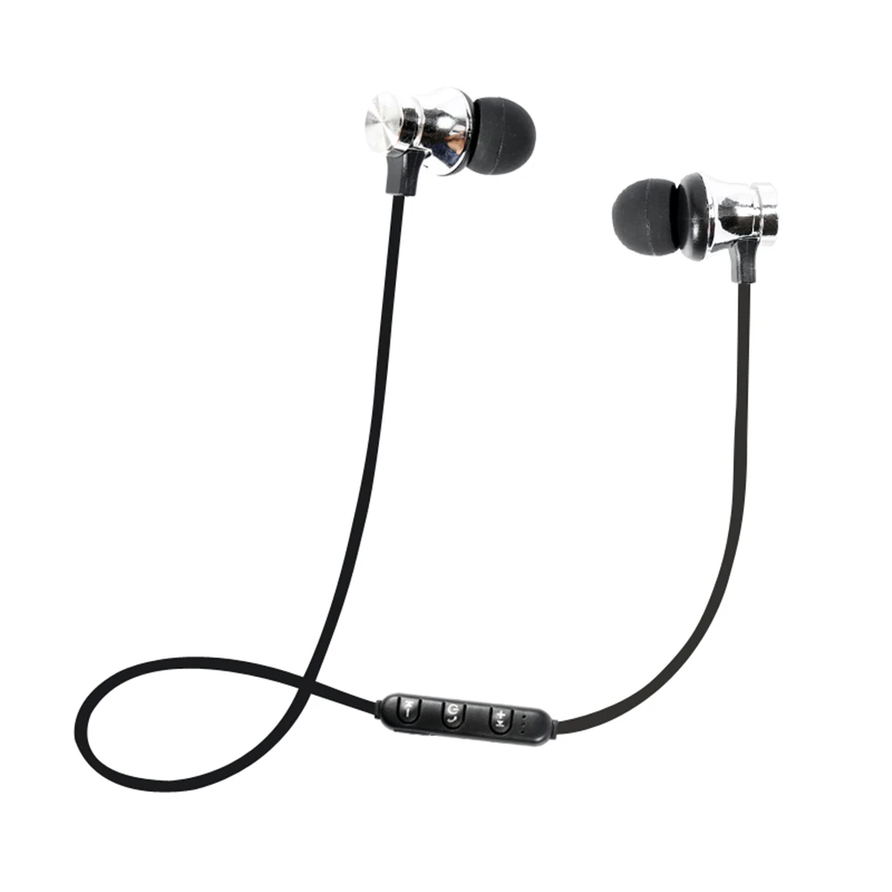 Silver LAKASARA XT-11 Bluetooth наушники спортивные Беспроводные с микрофоном наушники шумоподавление Гарнитура для iPhone samsung huawei Xiaomi - Цвет: Silver