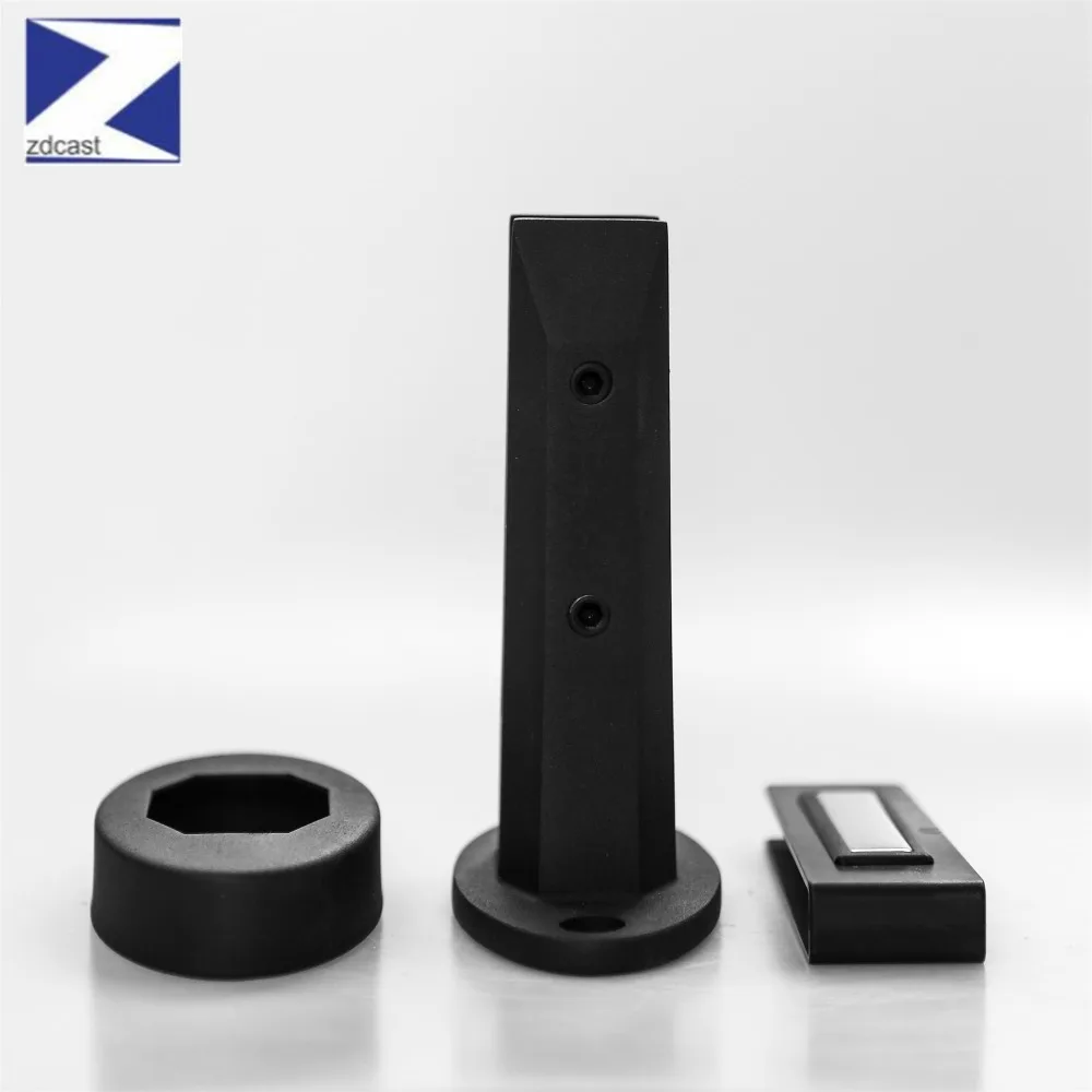 Черная матовая стеклянная перила для лестницы овальная балюстрада крепления на