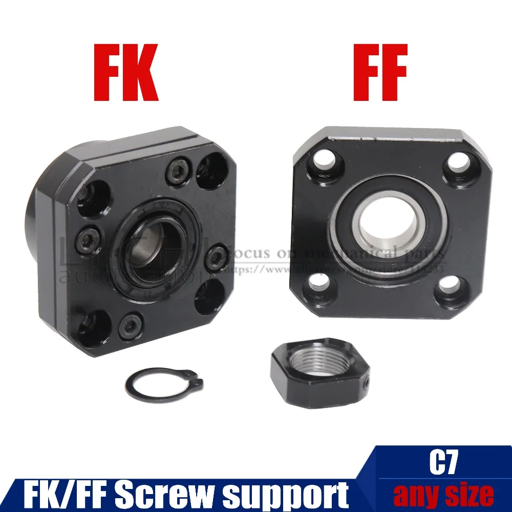 

FK FF Screw Support FK25/30/35 FF25/30/35 for RM1204 SFU1605 sfu2005 Ball Screw End Support for CNC parts motor module