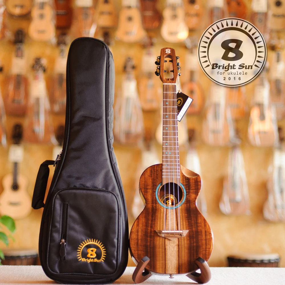 BrightSun BS-21TC из цельного дерева ручной работы Укулеле с бесплатным мешком tenor ukuleles |