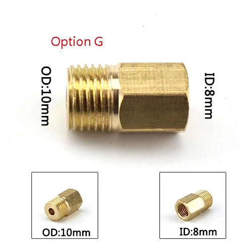 Option G x1 PCP Airforce медный двойной конец штекер M10x1 M8x1 женский мужской резьба быстроразъемный соединитель воздушная розетка соединение фиттинги - Цвет: Option G x1