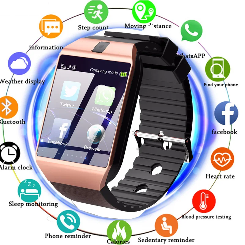 DZ09 Smartwatch Смарт часы цифровой для мужчин Apple iPhone samsung Android мобильный телефон Bluetooth SIM