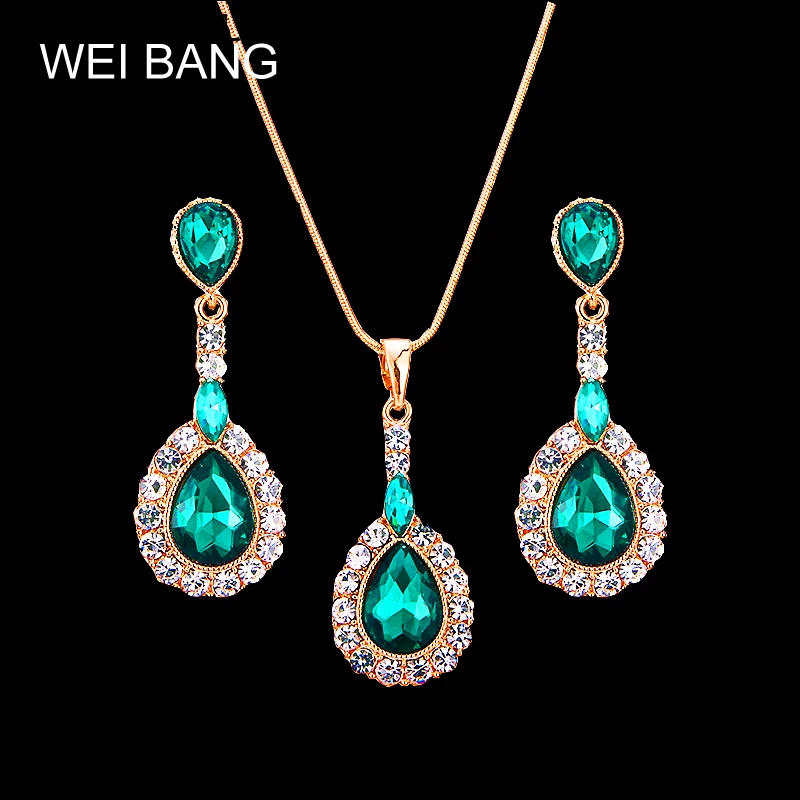 Высококачественные ювелирные изделия золотого цвета Свадебный зеленый