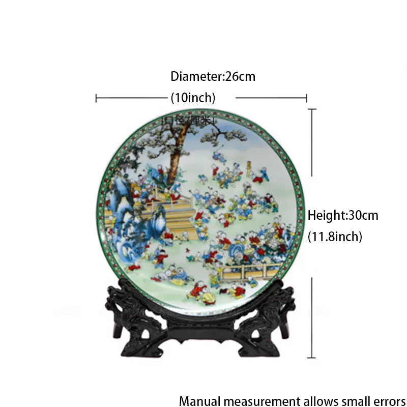 10 дюймовый керамический фарфор Jingdezhen декоративная пластина для дома гостиной